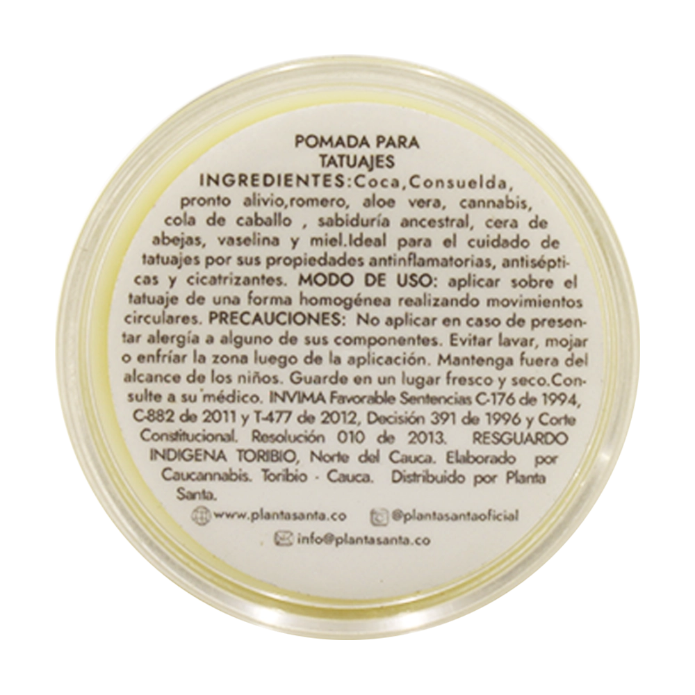 Crema para Tatuajes de Planta Santa